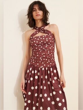 Brown And White Polka Dot Dress for Sale up to 90% Off: Poshmark